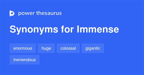 immense synonyms|IMMENSE Synonyms: 260 Similar and Opposite Words .